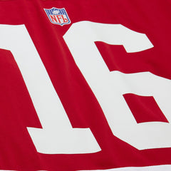 Joe Montana San Francisco 49ers Maxxed Out Fashion Hockey Jersey Scarlet | Mitchell & Ness