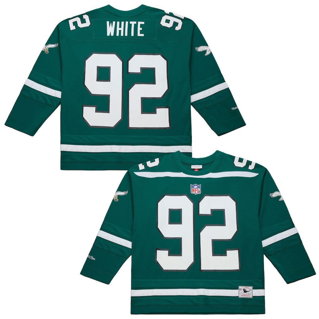 Reggie White Philadelphia Eagles Maxxed Out Fashion Hockey Jersey Kelly Green | Mitchell & Ness
