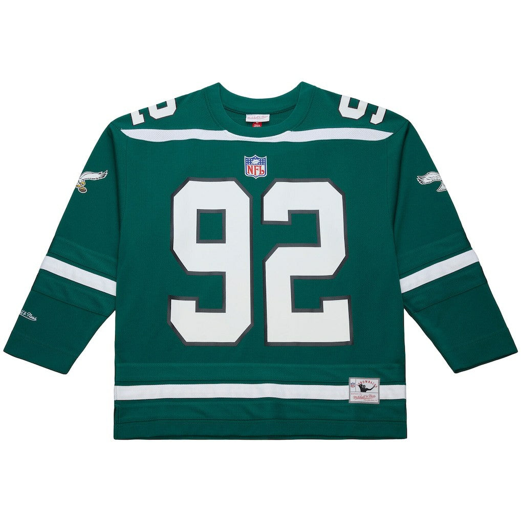 Reggie White Philadelphia Eagles Maxxed Out Fashion Hockey Jersey Kelly Green | Mitchell & Ness