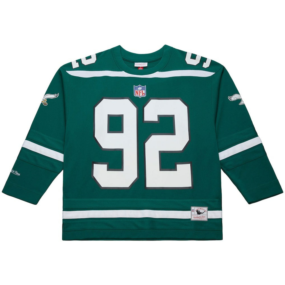 Reggie White Philadelphia Eagles Maxxed Out Fashion Hockey Jersey Kelly Green | Mitchell & Ness