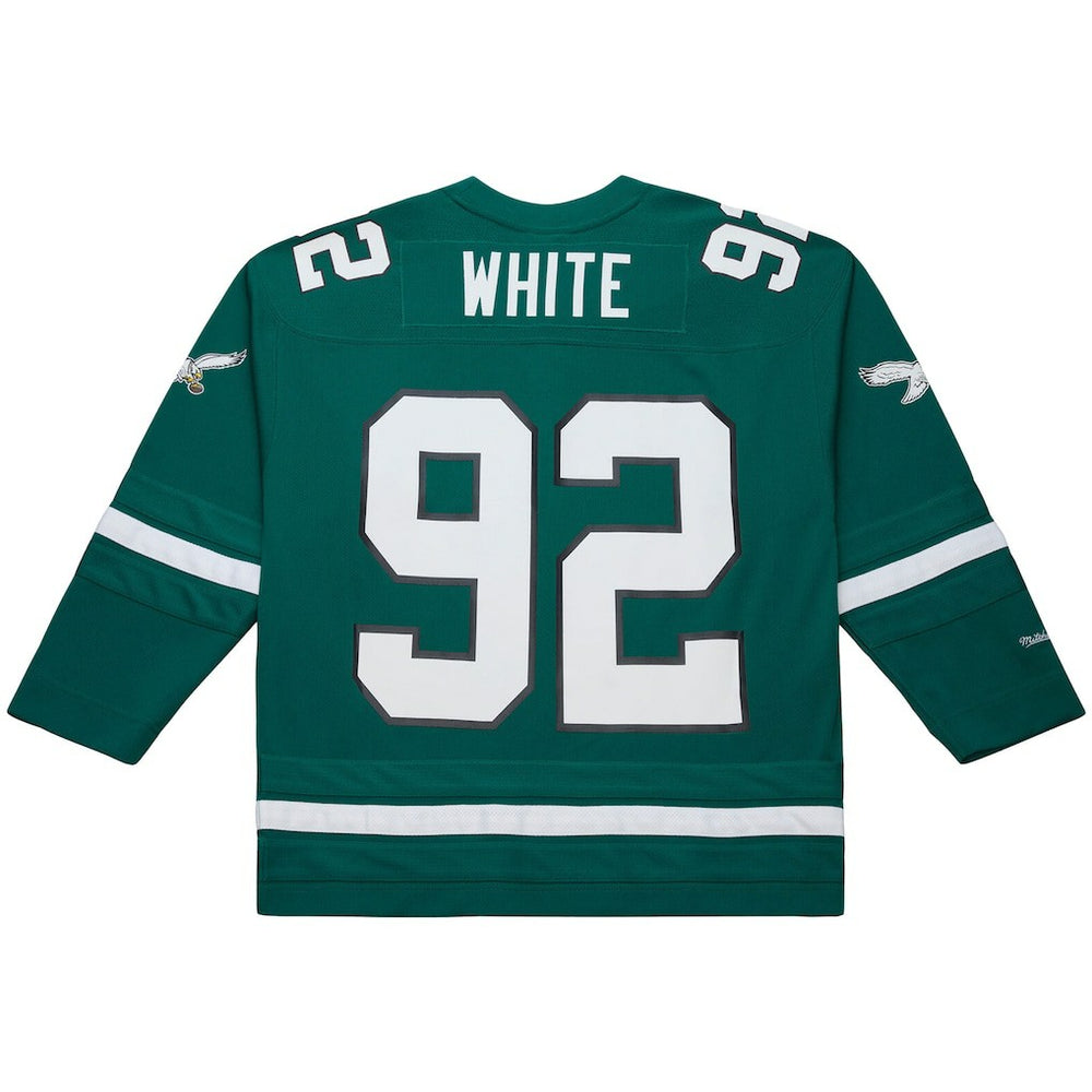 Reggie White Philadelphia Eagles Maxxed Out Fashion Hockey Jersey Kelly Green | Mitchell & Ness