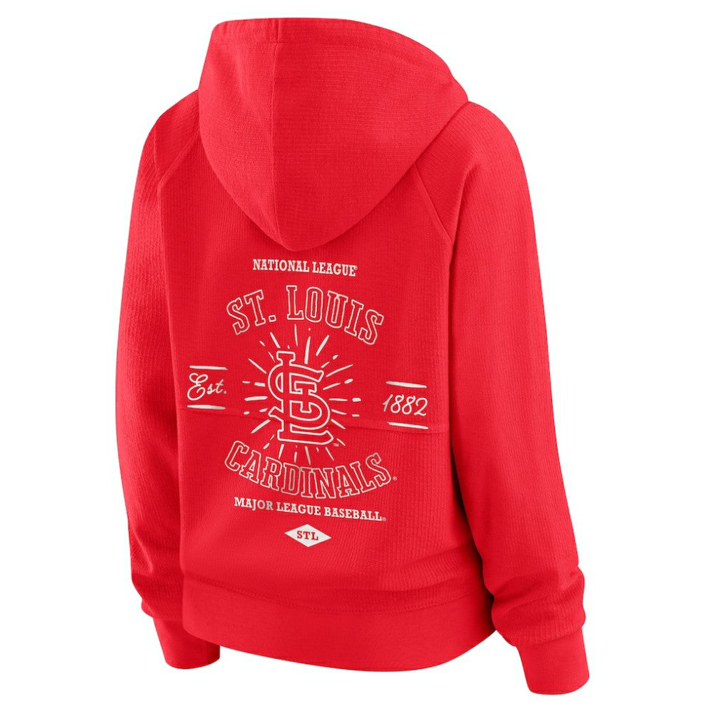St. Louis Cardinals WEAR by Erin Andrews Women's Vintage Full-Zip Raglan Hoodie - MLB