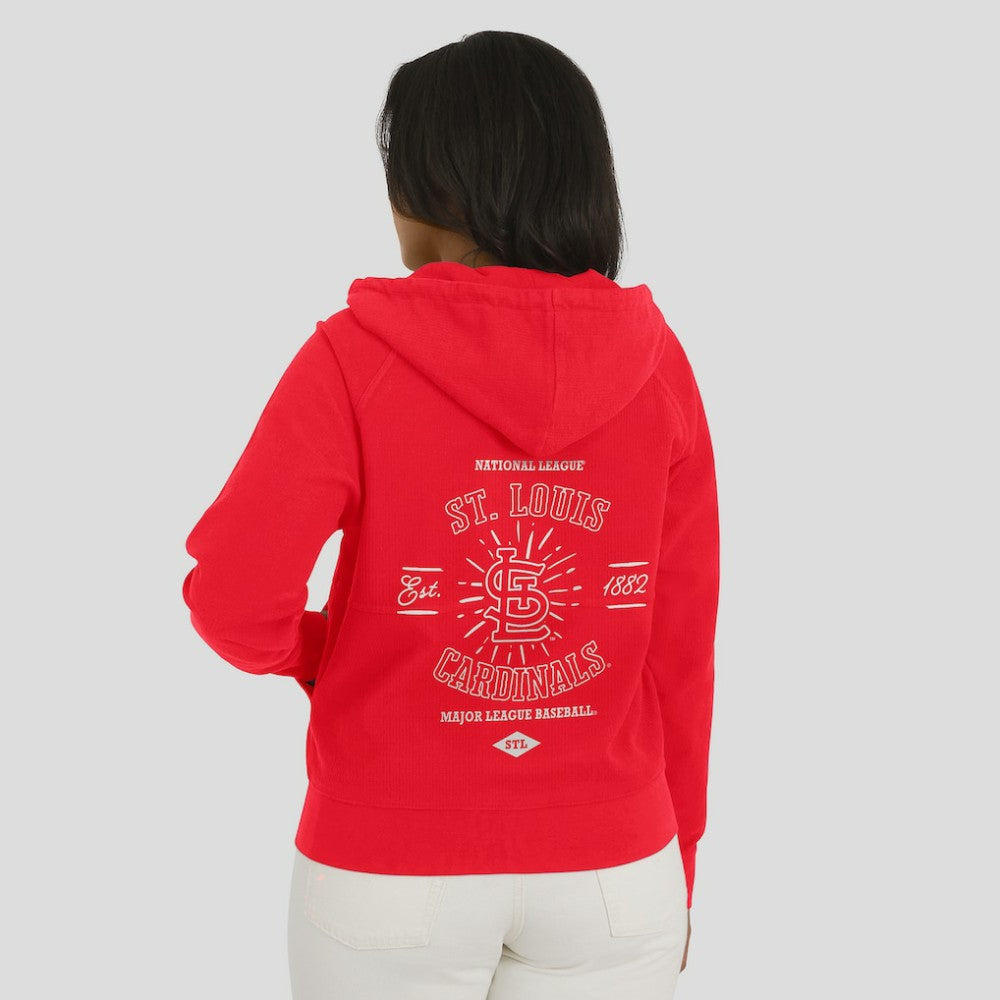 St. Louis Cardinals WEAR by Erin Andrews Women's Vintage Full-Zip Raglan Hoodie - MLB