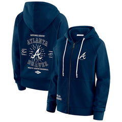 Atlanta Braves WEAR by Erin Andrews Women's Vintage Full-Zip Raglan Hoodie - MLB
