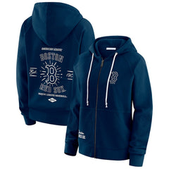 Boston Red Sox WEAR by Erin Andrews Women's Vintage Full-Zip Raglan Hoodie - MLB