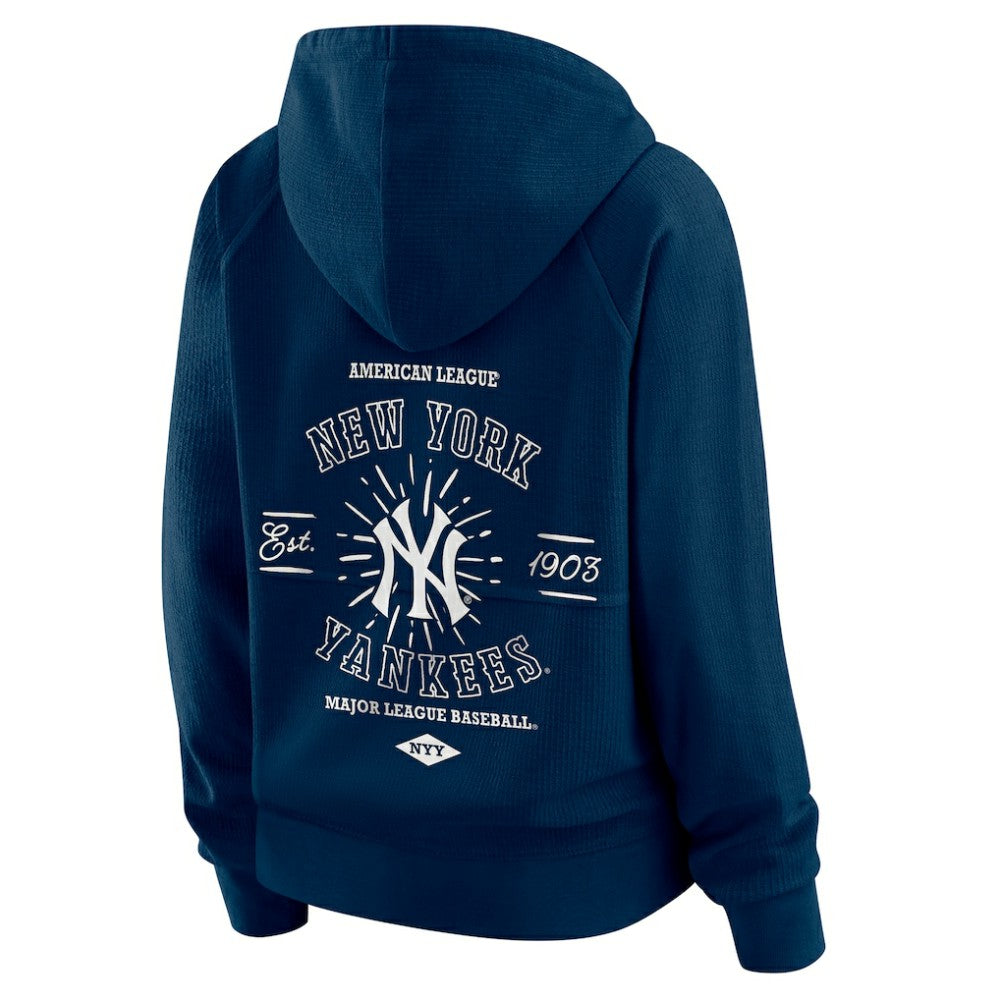 New York Yankees WEAR by Erin Andrews Women's Vintage Full-Zip Raglan Hoodie - MLB