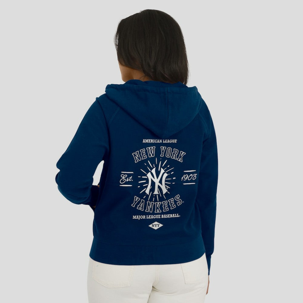 New York Yankees WEAR by Erin Andrews Women's Vintage Full-Zip Raglan Hoodie - MLB