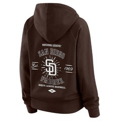 San Diego Padres WEAR by Erin Andrews Women's Vintage Full-Zip Raglan Hoodie - MLB