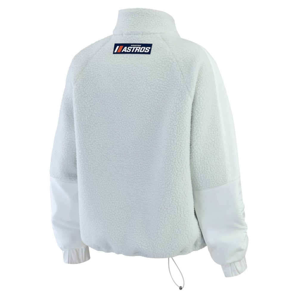Houston Astros WEAR by Erin Andrews Women's Polar Fleece Quarter-Zip Jacket - MLB
