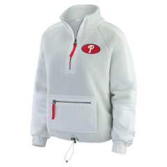 Philadelphia Phillies WEAR by Erin Andrews Women's Polar Fleece Quarter-Zip Jacket - MLB