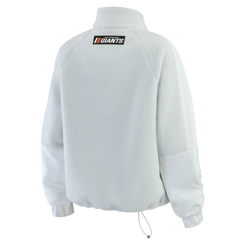 San Francisco Giants WEAR by Erin Andrews Women's Polar Fleece Quarter-Zip Jacket - MLB