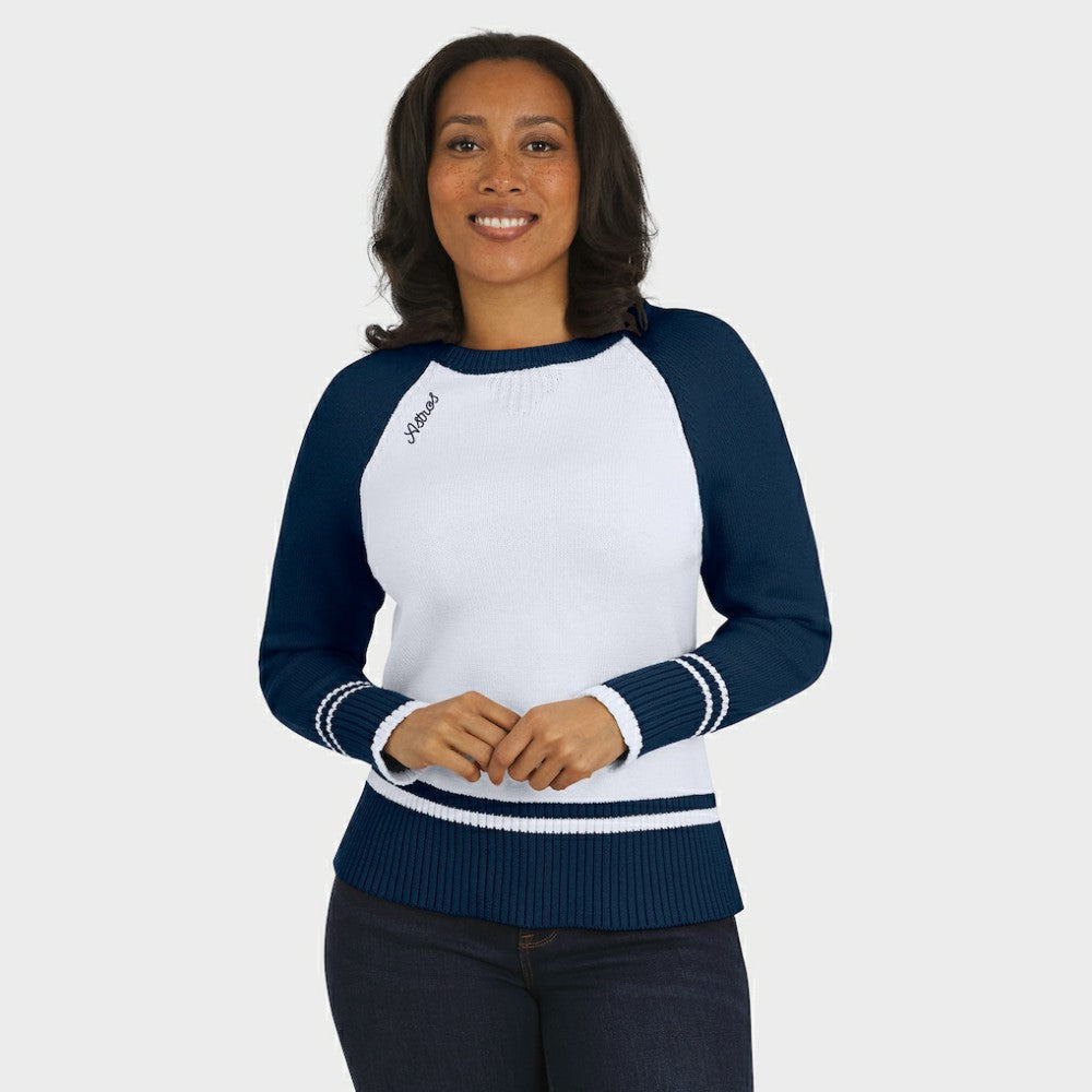 Houston Astros WEAR by Erin Andrews Women's Colorblock Raglan Sweater - MLB