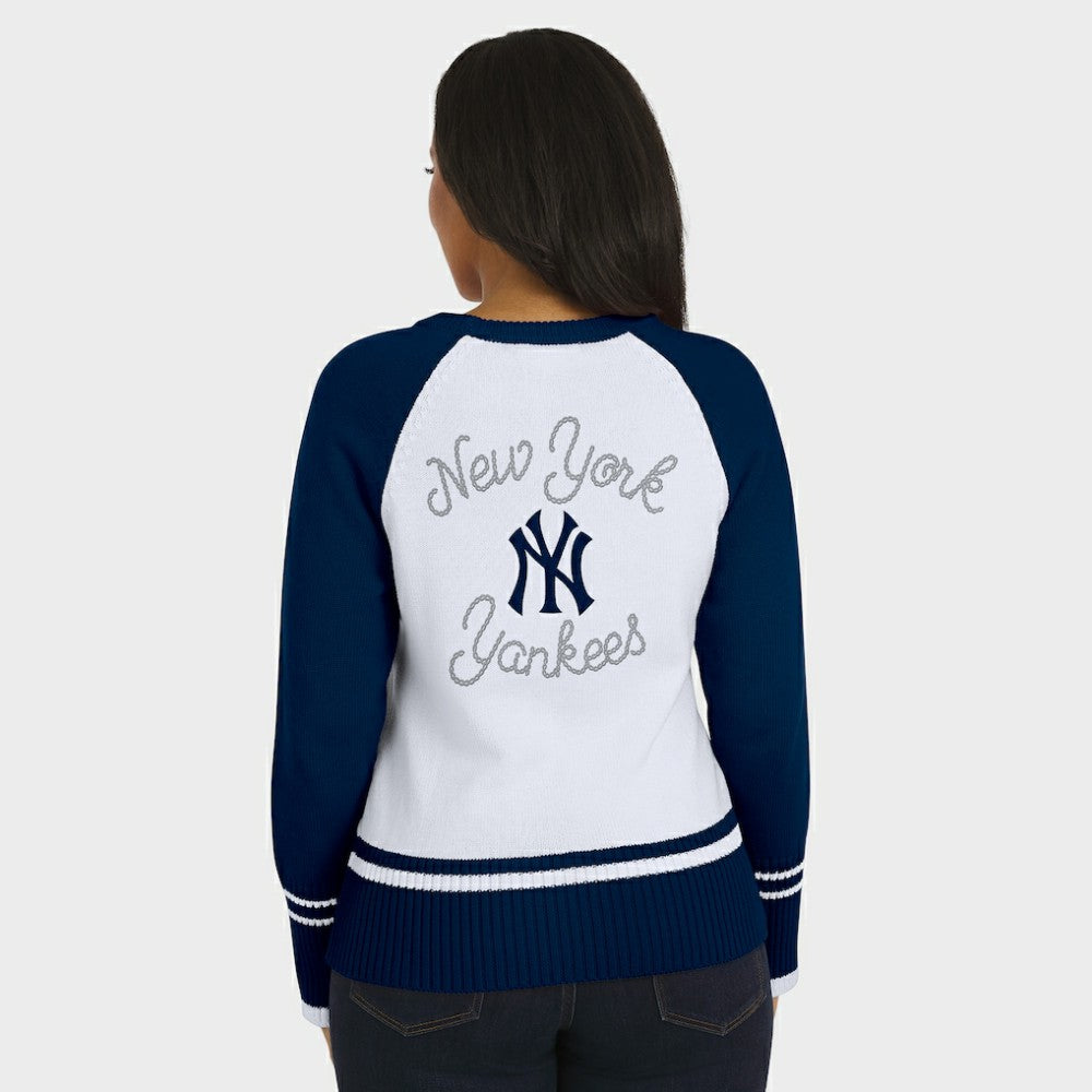 New York Yankees WEAR by Erin Andrews Women's Colorblock Raglan Sweater - MLB