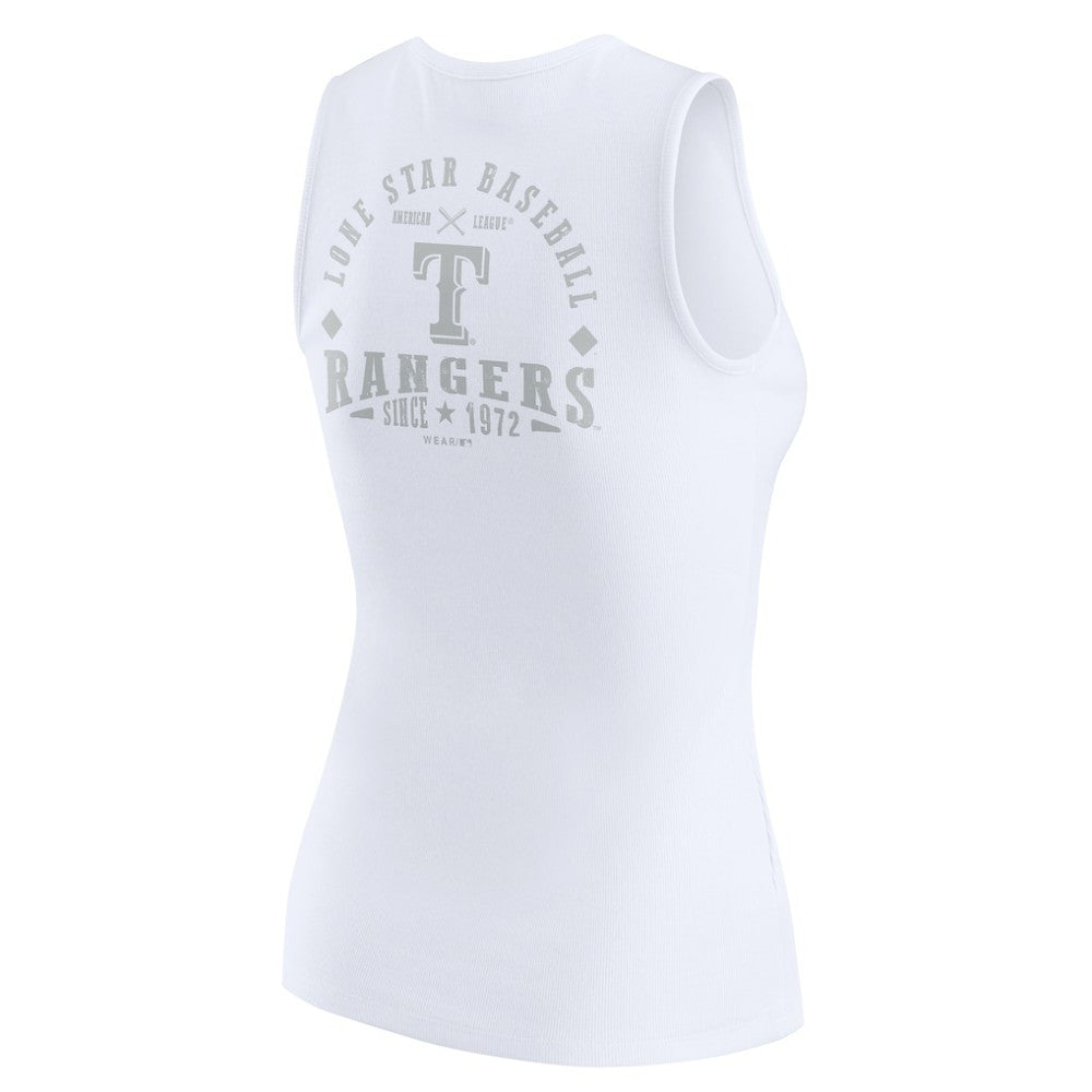 Texas Rangers WEAR by Erin Andrews Women's Rib-Knit Henley Tank Top - MLB