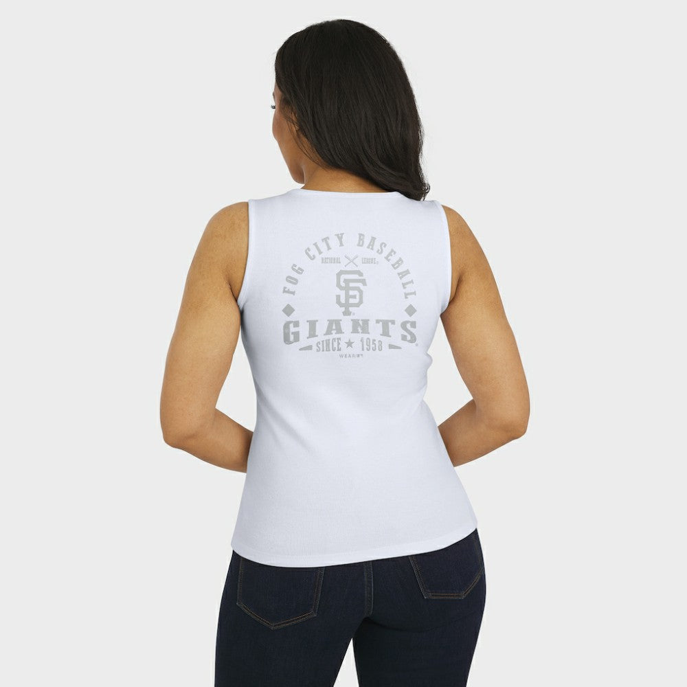 San Francisco Giants WEAR by Erin Andrews Women's Rib-Knit Henley Tank Top - MLB