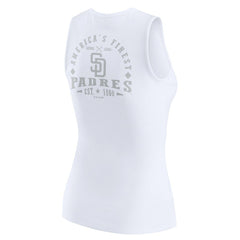 San Diego Padres WEAR by Erin Andrews Women's Rib-Knit Henley Tank Top - MLB