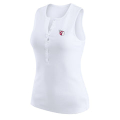 Cleveland Guardians WEAR by Erin Andrews Women's Rib-Knit Henley Tank Top - MLB