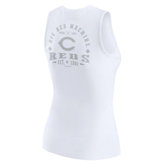 Cincinnati Reds WEAR by Erin Andrews Women's Rib-Knit Henley Tank Top - MLB