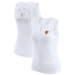 Baltimore Orioles WEAR by Erin Andrews Women's Rib-Knit Henley Tank Top - MLB