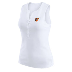 Baltimore Orioles WEAR by Erin Andrews Women's Rib-Knit Henley Tank Top - MLB