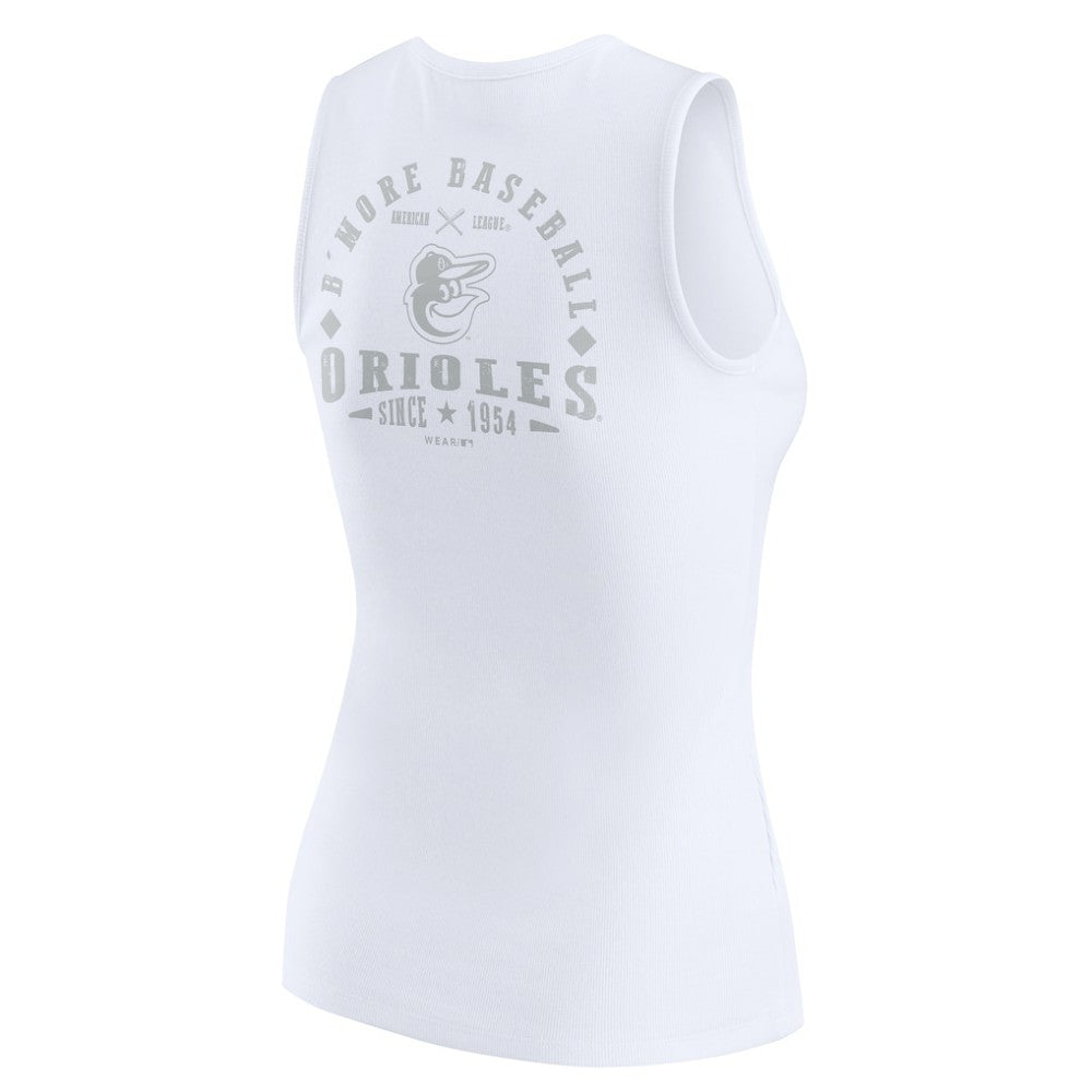 Baltimore Orioles WEAR by Erin Andrews Women's Rib-Knit Henley Tank Top - MLB
