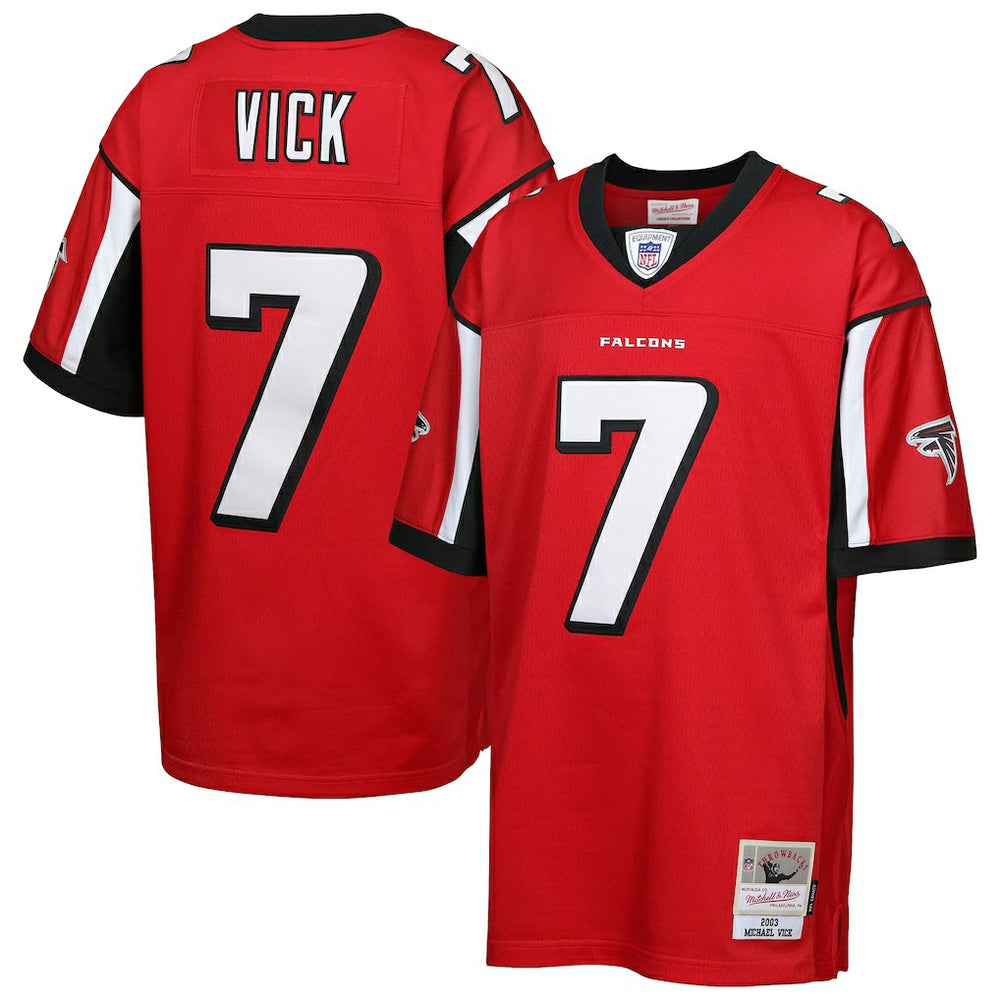 Michael Vick Atlanta Falcons Youth 2003 Legacy Retired Player Jersey Red | Mitchell & Ness