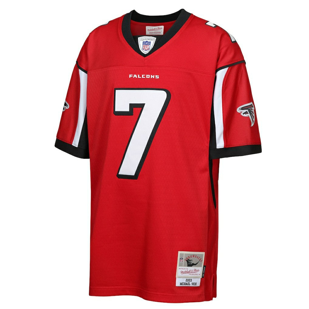 Michael Vick Atlanta Falcons Youth 2003 Legacy Retired Player Jersey Red | Mitchell & Ness