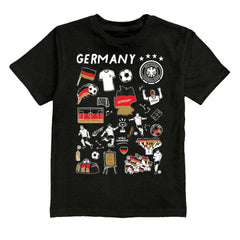 Germany National Team Vive La Fete Youth Impressions Artwork T-Shirt Black - FIFA World CUP