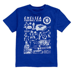 Chelsea Vive La Fete Youth Impressions Artwork T-Shirt Blue - FIFA World CUP