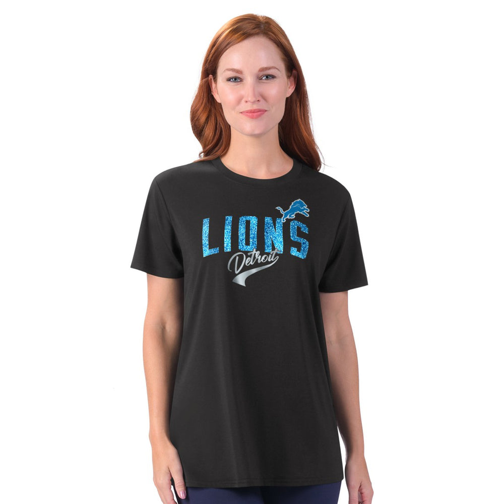 Detroit Lions G-III 4Her by Carl Banks Women's Jacey Performance Tri-Blend T-Shirt Black | NFL