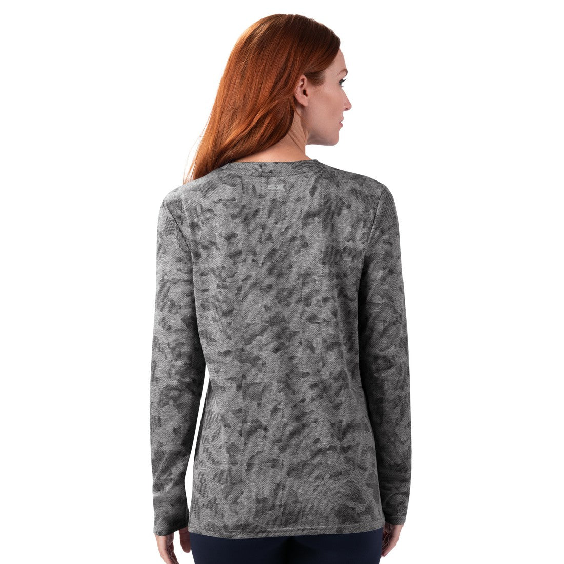 Detroit Lions MSX by Michael Strahan Women's Camo Performance Long Sleeve T-Shirt Grey | NFL