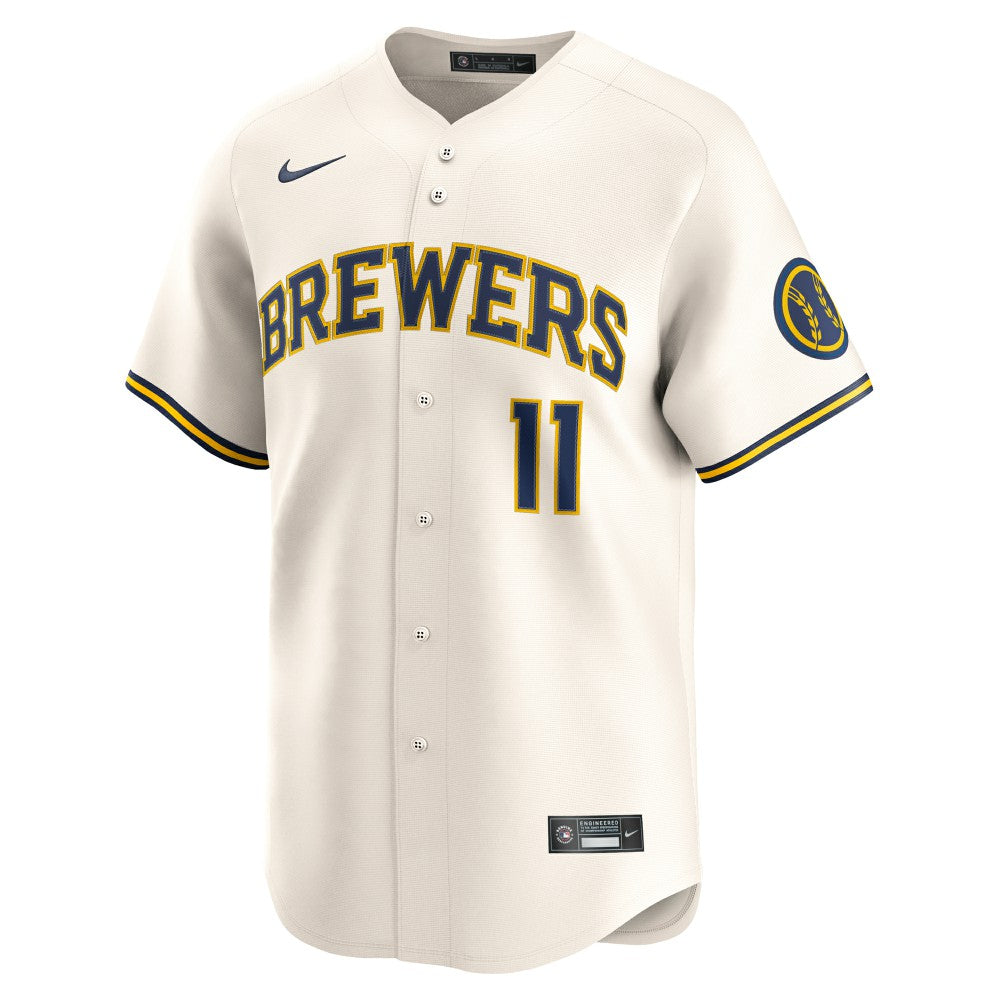 Jackson Chourio Milwaukee Brewers Nike Home Limited Jersey - MLB
