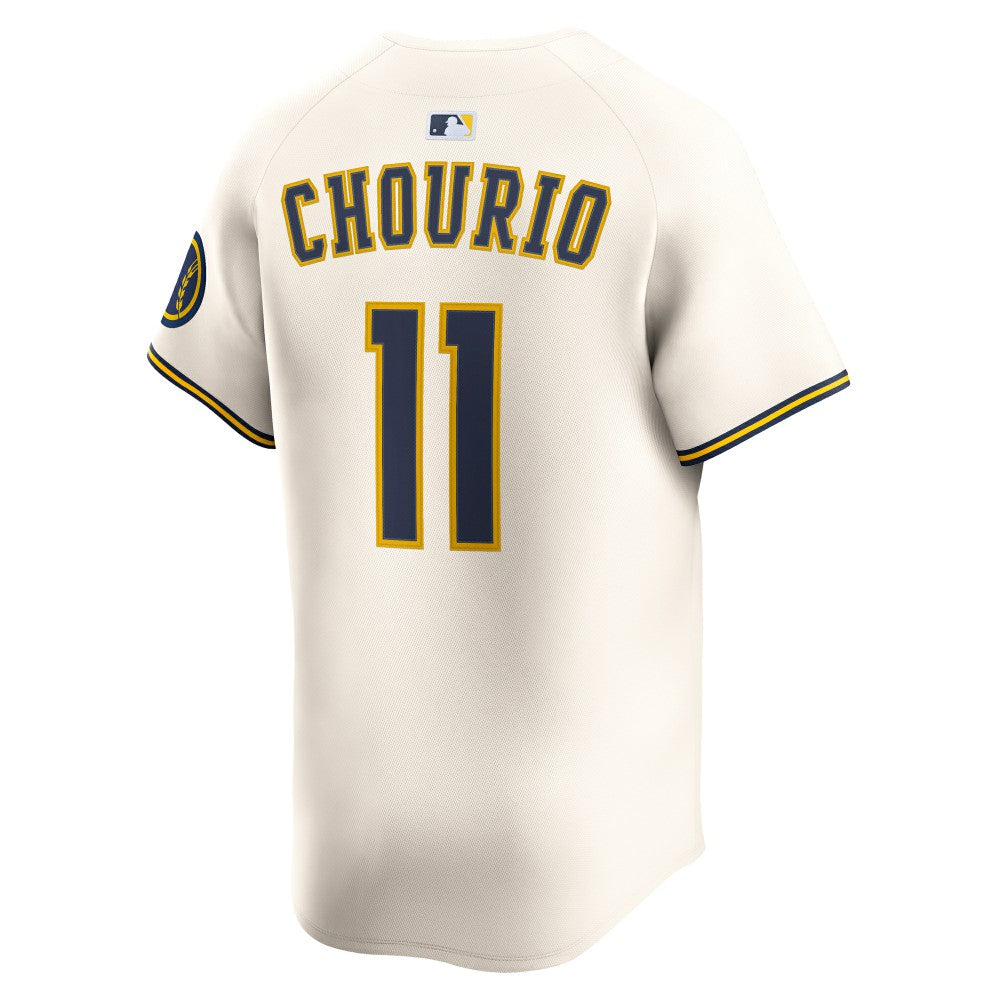 Jackson Chourio Milwaukee Brewers Nike Home Limited Jersey - MLB