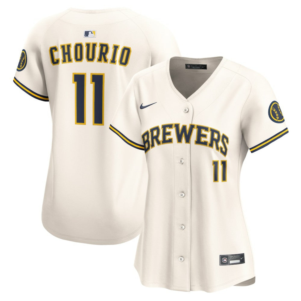 Jackson Chourio Milwaukee Brewers Nike Women's Home Limited Player Jersey - MLB