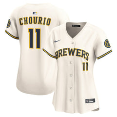 Jackson Chourio Milwaukee Brewers Nike Women's Home Limited Player Jersey - MLB