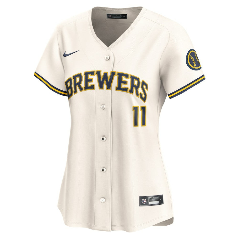 Jackson Chourio Milwaukee Brewers Nike Women's Home Limited Player Jersey - MLB