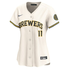 Jackson Chourio Milwaukee Brewers Nike Women's Home Limited Player Jersey - MLB