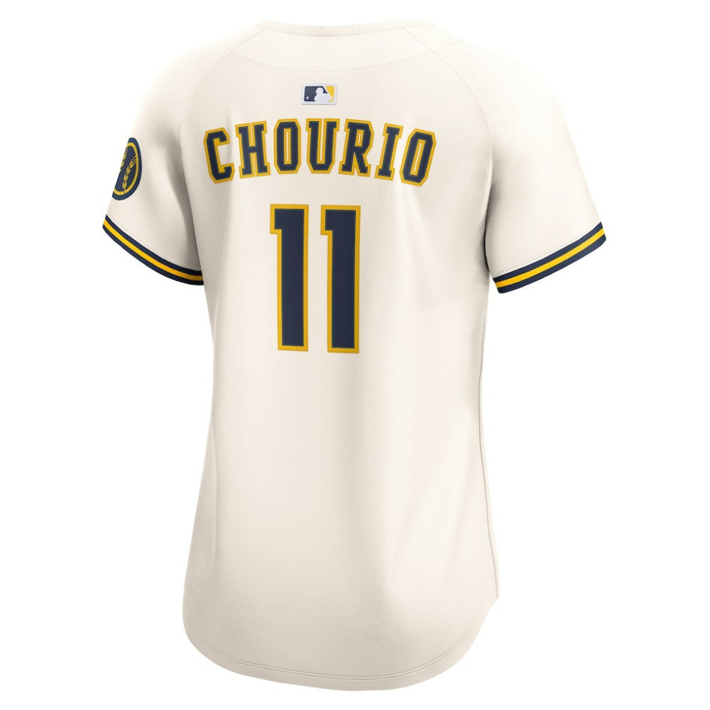 Jackson Chourio Milwaukee Brewers Nike Women's Home Limited Player Jersey - MLB