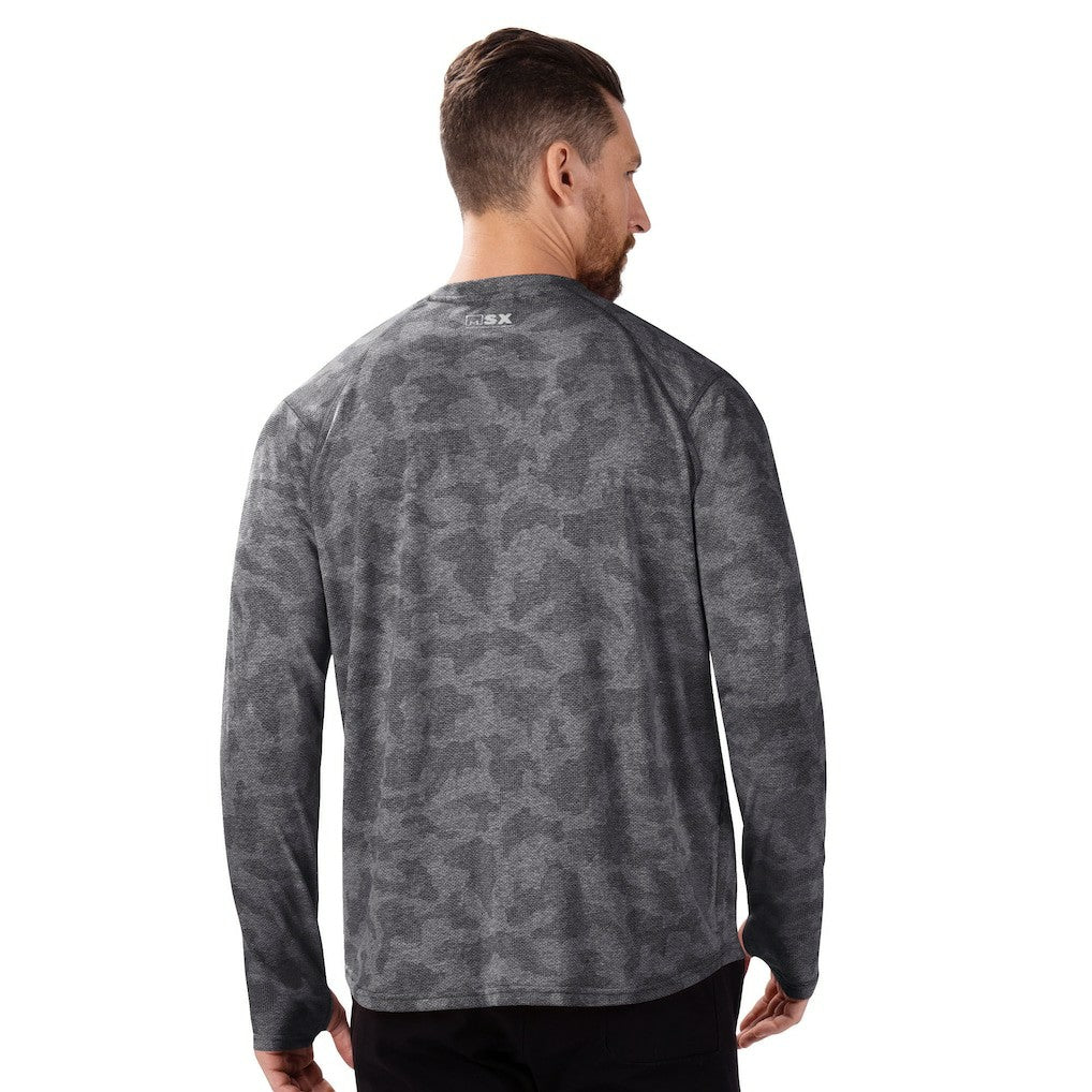 Minnesota Vikings MSX by Michael Strahan Performance Camo Long Sleeve T-Shirt Black | NFL