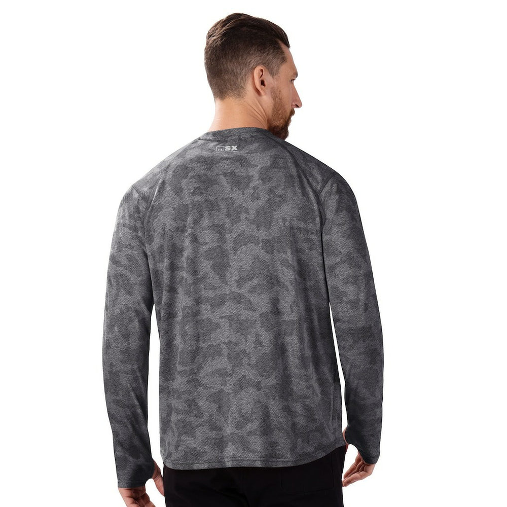 Minnesota Vikings MSX by Michael Strahan Performance Camo Long Sleeve T-Shirt Black | NFL