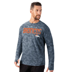 Denver Broncos MSX by Michael Strahan Performance Camo Long Sleeve T-Shirt Navy | NFL
