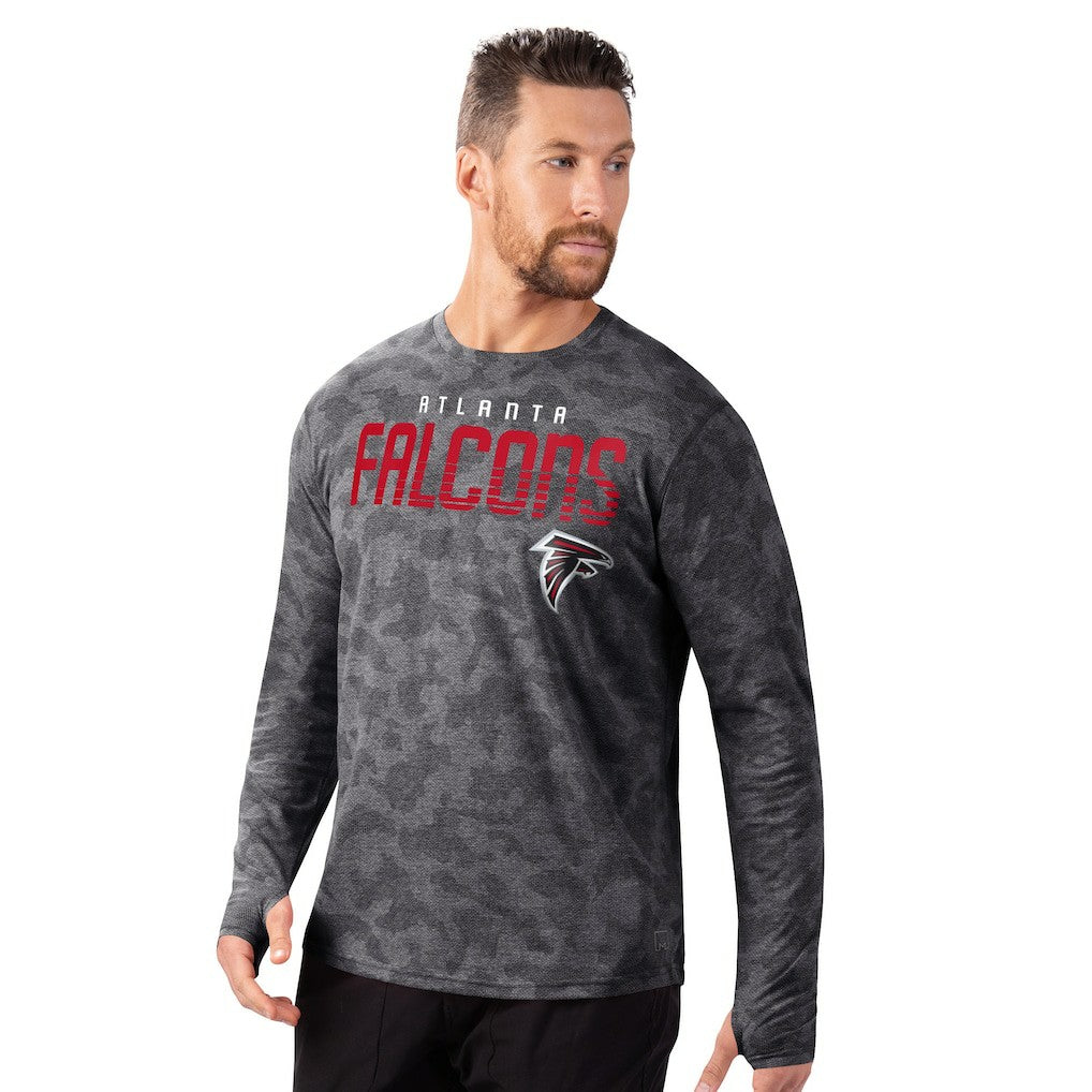 Atlanta Falcons MSX by Michael Strahan Performance Camo Long Sleeve T-Shirt Black | NFL