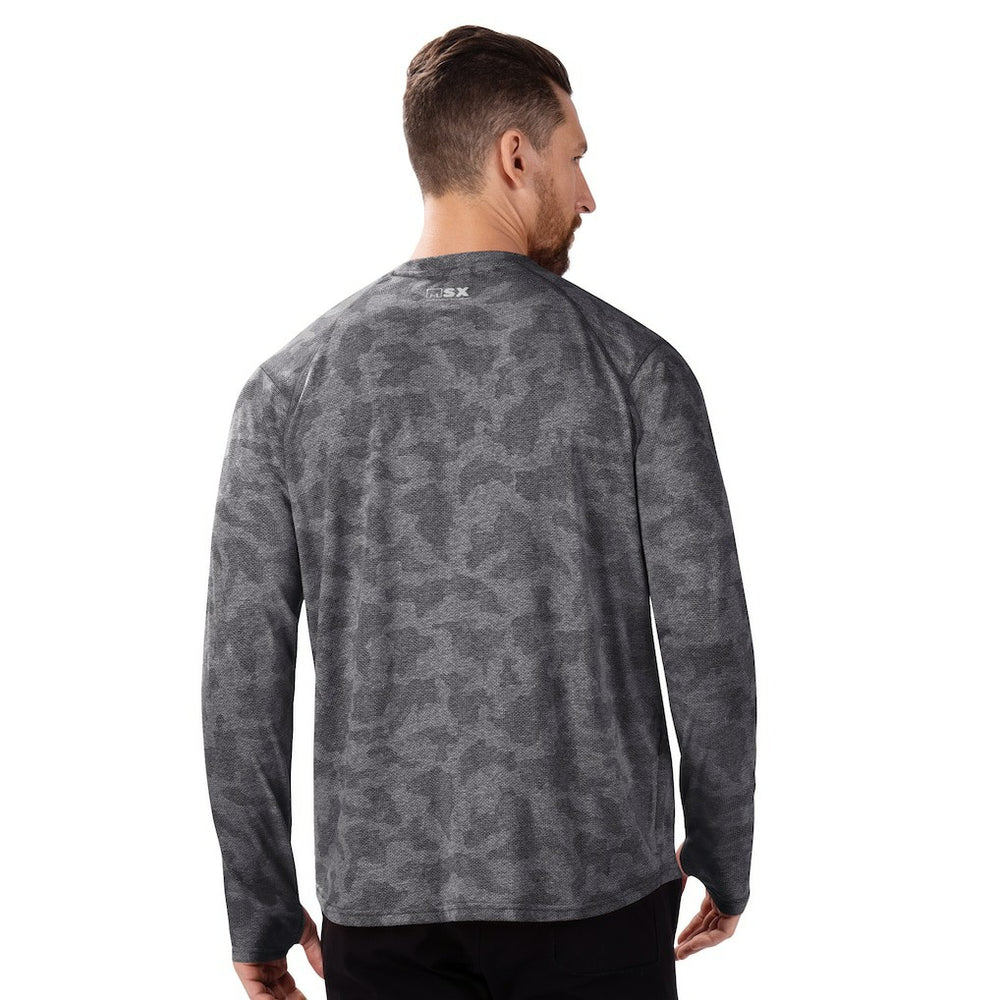 Atlanta Falcons MSX by Michael Strahan Performance Camo Long Sleeve T-Shirt Black | NFL