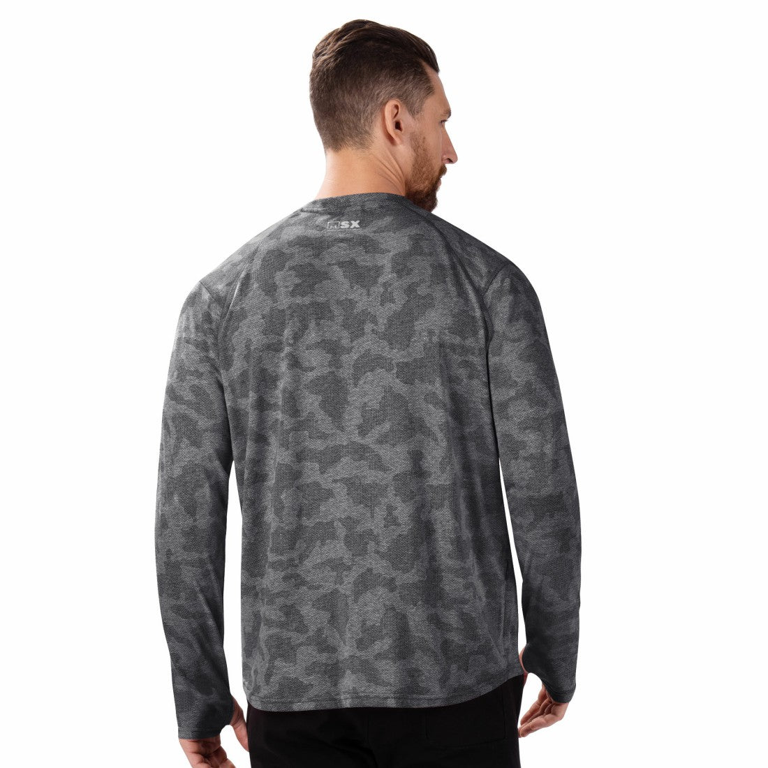 Green Bay Packers MSX by Michael Strahan Performance Camo Long Sleeve T-Shirt Black | NFL