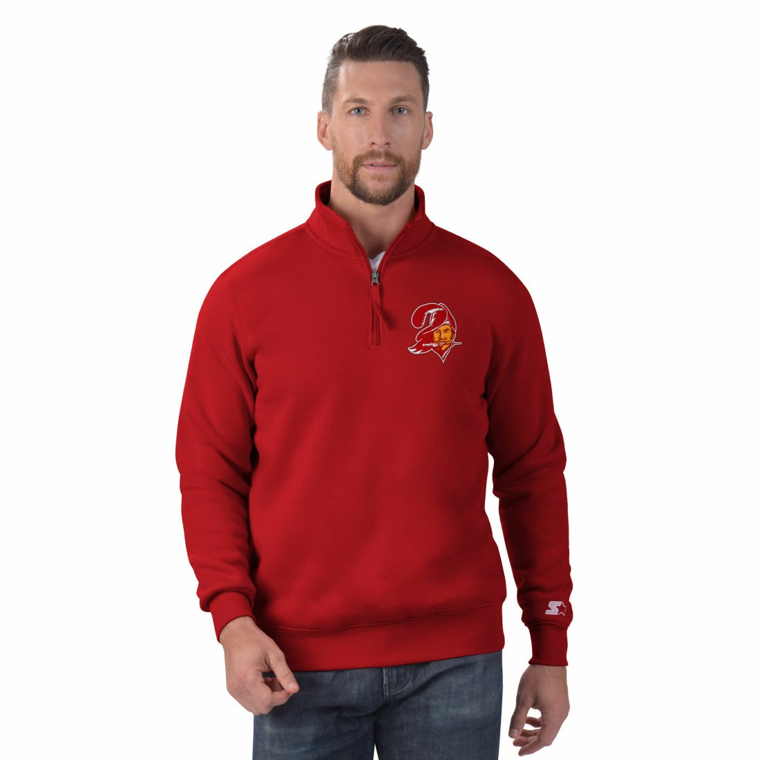 Tampa Bay Buccaneers Starter Classic Quarter-Zip Pullover Sweatshirt Red | NFL