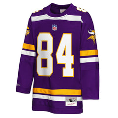 Randy Moss Minnesota Vikings Youth Hockey Fashion Jersey Purple | Mitchell & Ness