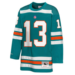 Dan Marino Miami Dolphins Youth Hockey Fashion Jersey Aqua | Mitchell & Ness