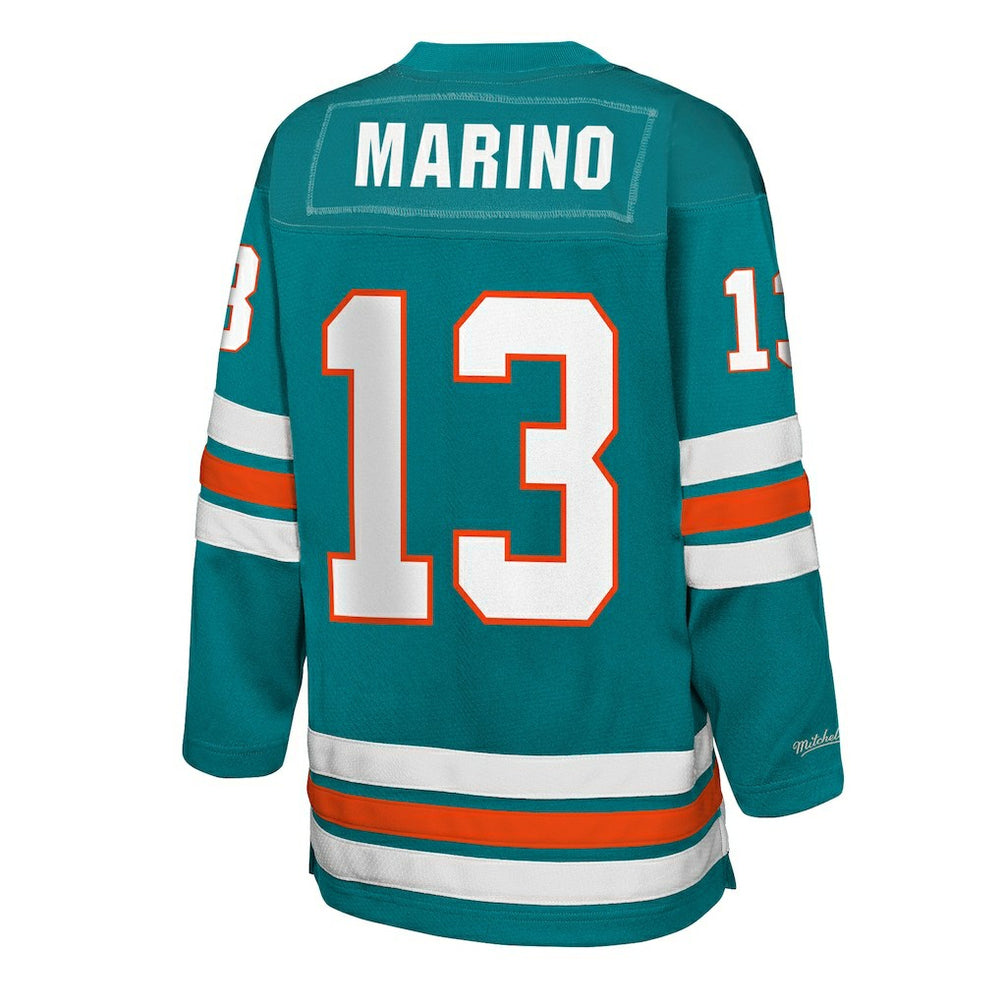 Dan Marino Miami Dolphins Youth Hockey Fashion Jersey Aqua | Mitchell & Ness