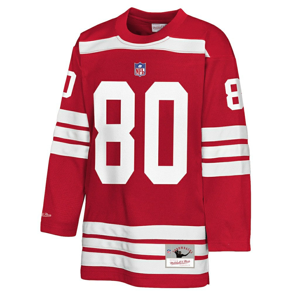 Jerry Rice San Francisco 49ers Youth Hockey Fashion Jersey Scarlet | Mitchell & Ness