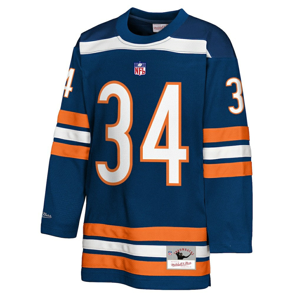 Walter Payton Chicago Bears Youth Hockey Fashion Jersey Navy | Mitchell & Ness